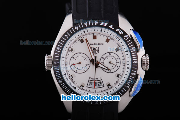 Tag Heuer Mercedes-Benz Automatic Movement White Dial with Black Bezel - Click Image to Close